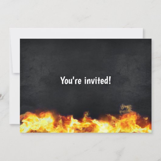 Fire Truck Brandweerman Party Uitnodiging (Achterkant)