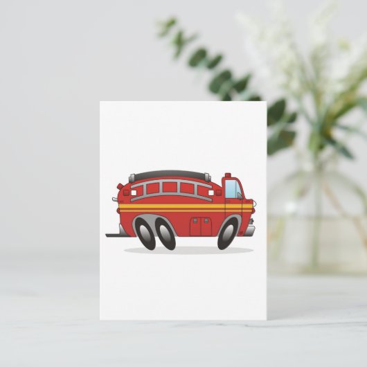 Fire Truck Briefkaart (Staand voorkant)