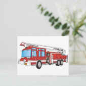 Fire Truck Briefkaart (Staand voorkant)