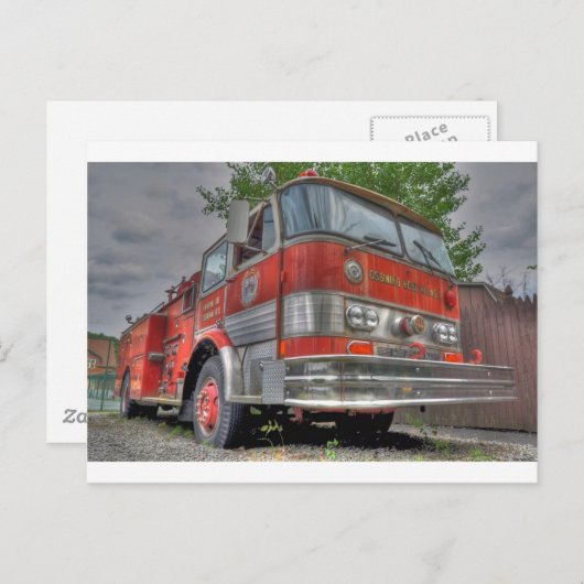 Fire Truck Briefkaart (Voorkant / Achterkant)