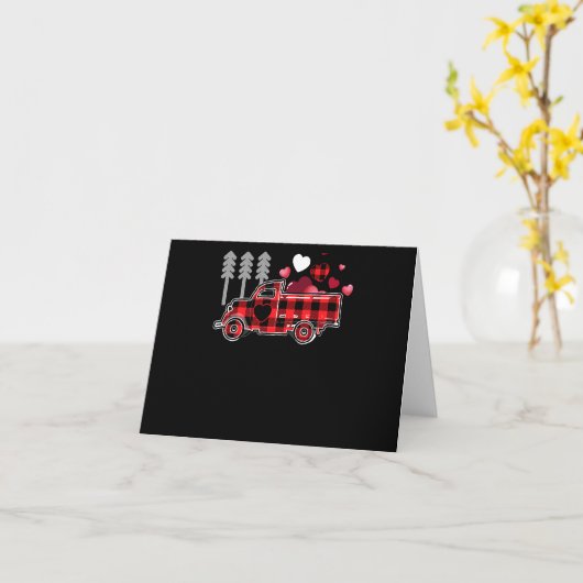 Fire Truck Buffalo Pset Valentijnsdag mama pa zo Kaart (Gele Bloem)