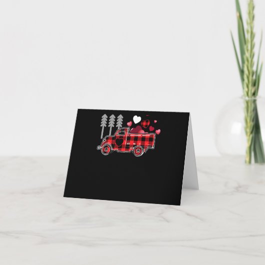 Fire Truck Buffalo Pset Valentijnsdag mama pa zo Kaart (Voorkant)
