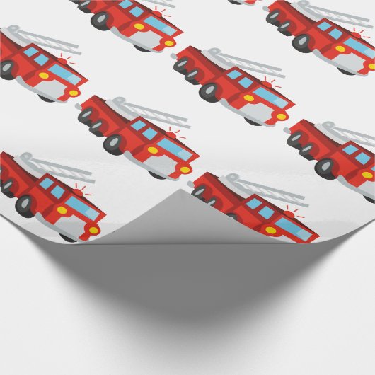 Fire Truck Cadeaupapier (Hoek)