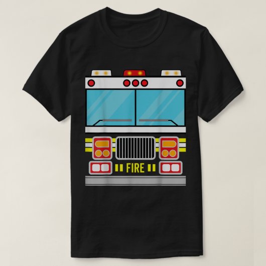 Fire Truck Costuum Simple Halloween Group Cos. T-shirt (Design voorkant)