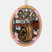 Fire Truck Cross brandweerman ornament (Rechts)