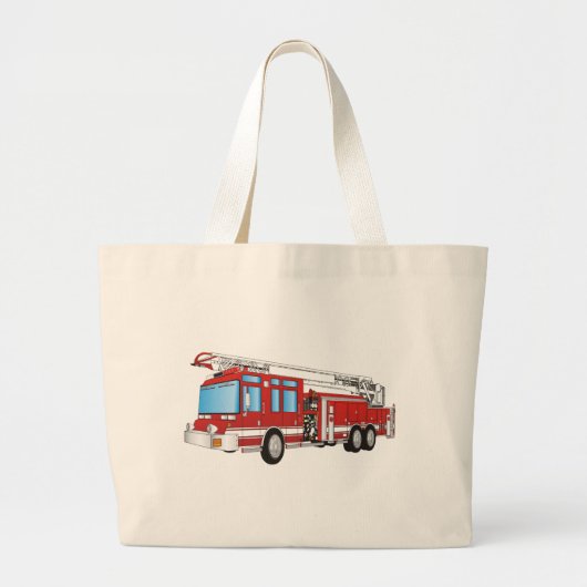 Fire Truck Grote Tote Bag (Voorkant)