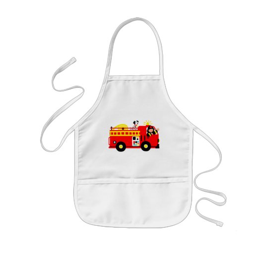 Fire Truck Kinder Schort (Voorkant)