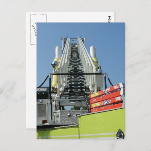 Fire Truck Ladder Briefkaart (Voorkant / Achterkant)