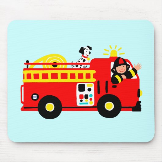 Fire Truck Muismat (Voorkant)
