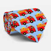 Fire Truck Patroon Stropdas (Opgerold)