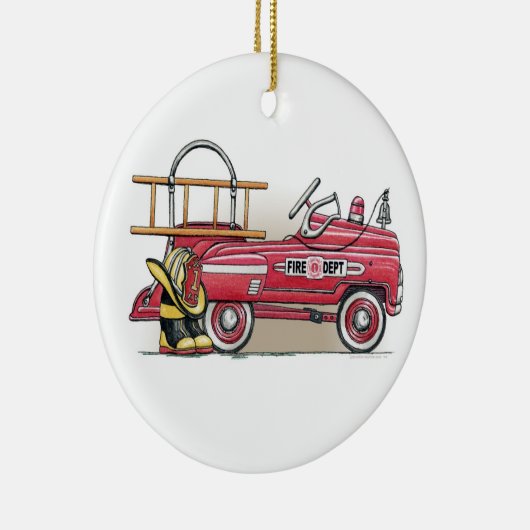 Fire Truck Pedal Car Ornament (Rechts)