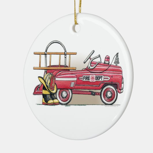 Fire Truck Pedal Car Ornament (Links)