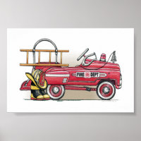 Fire Truck Pedal Car