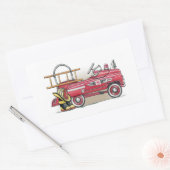 Fire Truck Pedal Car Rechthoekige Sticker (Envelop)