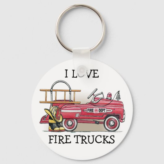 Fire Truck Pedal Car Sleutelhanger ILFT (Voorkant)