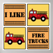 Fire Truck Poster (Voorkant)