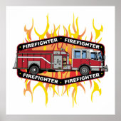 Fire Truck Poster (Voorkant)