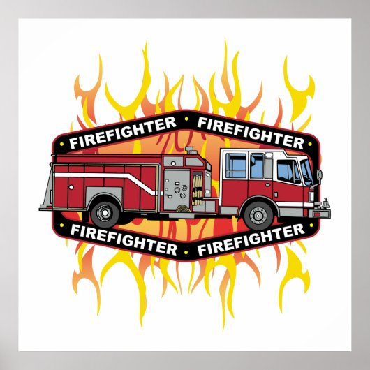 Fire Truck Poster (Voorkant)