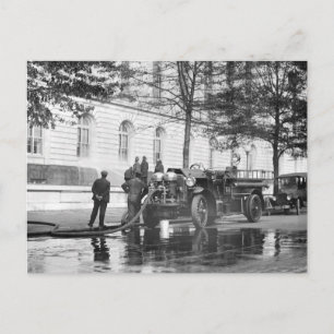 Fire Truck Power Wash, 1923 Briefkaart