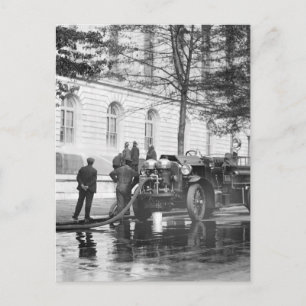 Fire Truck Power Wash, 1923 Briefkaart