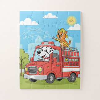 Fire Truck Puzzle for Kids Legpuzzel