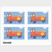 Fire Truck Rechthoekige Sticker (Vel)