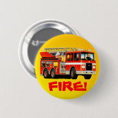 Fire Truck Ronde Button 5,7 Cm (Voorkant /achterkant)