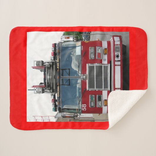 Fire Truck Sherpa Deken (Voorkant (horizontaal))