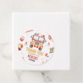 Fire Truck Sound the Alarm Baby Shower Bedankjes Labels (In situ)
