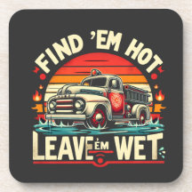 Fire Truck Sunset Graphic