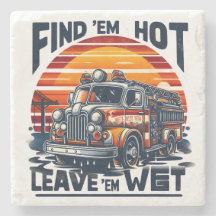 Fire Truck Sunset Graphic
