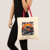  Fire Truck Sunset Graphic Tote Bag (Voorkant (product))