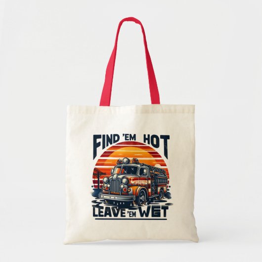  Fire Truck Sunset Graphic Tote Bag (Voorkant)
