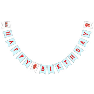 Fire Truck Theme Verjaardagsfeest Pennant Banner