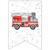 Fire Truck Theme Verjaardagsfeest Pennant Banner (Eerste vlag)