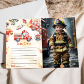 Fire Truck Time Capsule Note Message Kaart