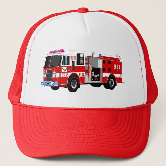 FIRE TRUCK TRUCKER PET (Voorkant)