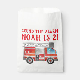 Fire Truck Verjaardagsfeest Favoriet Gift Bag Bedankzakje