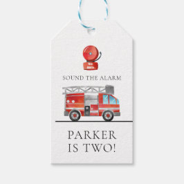 Fire Truck Verjaardagsfeest Voorkeur Gift Labels Cadeaulabel