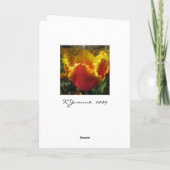 Fire Tulip Thank You Card Bedankkaart (Achterkant)