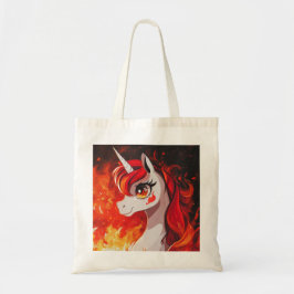 Fire Unicorn Tote Bag