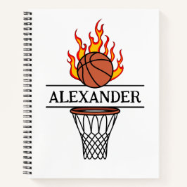 Fire Up the Court & Your Ideas: aangepaste basketb Notitieboek