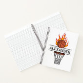 Fire Up the Court & Your Ideas: aangepaste basketb Notitieboek (Binnen)