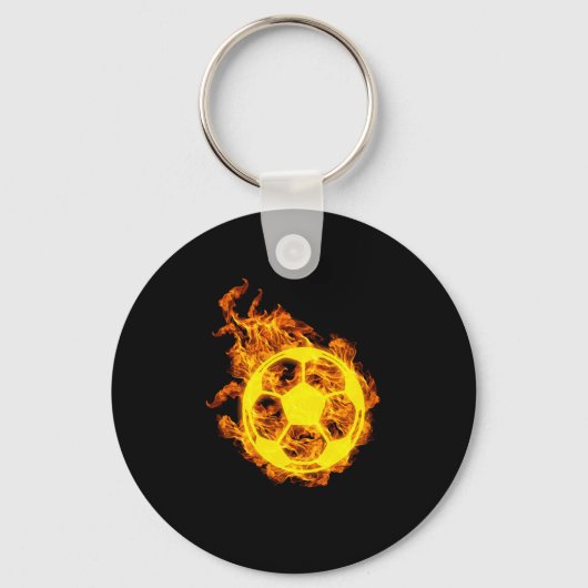 Fire Voetbal Soccer Player Sleutelhanger (Voorkant)
