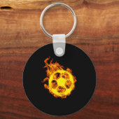 Fire Voetbal Soccer Player Sleutelhanger (Voorkant)