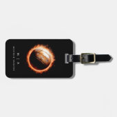  Fire Volleybal Monogram Aangepast Bagagelabel (Voorkant horizontaal)