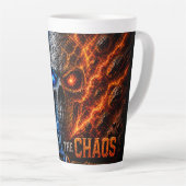 Fire vs Ice Schedel 3D T-shirt – Latte Mok (Rechterhoek)