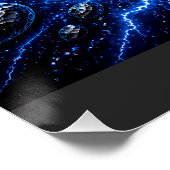 Fire vs Ice Schedel Vortex Poster – Hypnotisch Opt (Hoek)