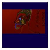 Fire Warrior Glossy Poster (Voorkant)