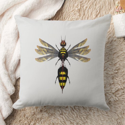 Fire Wasp – Surreal Nature Form Kussen (Deken)